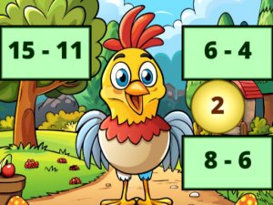 Subtraction: Bird Image Uncover Puzzle Game